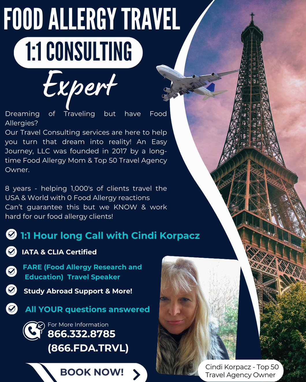 1:1 Food Allergy Travel Consulting - 1 Hour